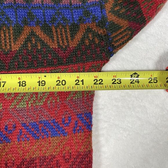 The Alpaca Connection Cardigan Sweater Jumper Colorful Aztec Western Artsy Sz XL - Picture 8 of 10